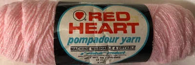 VINTAGE RED HEART SPORT, POMPADOUR, OR BABY YARN- MANY COLORS - Image 1 of 4