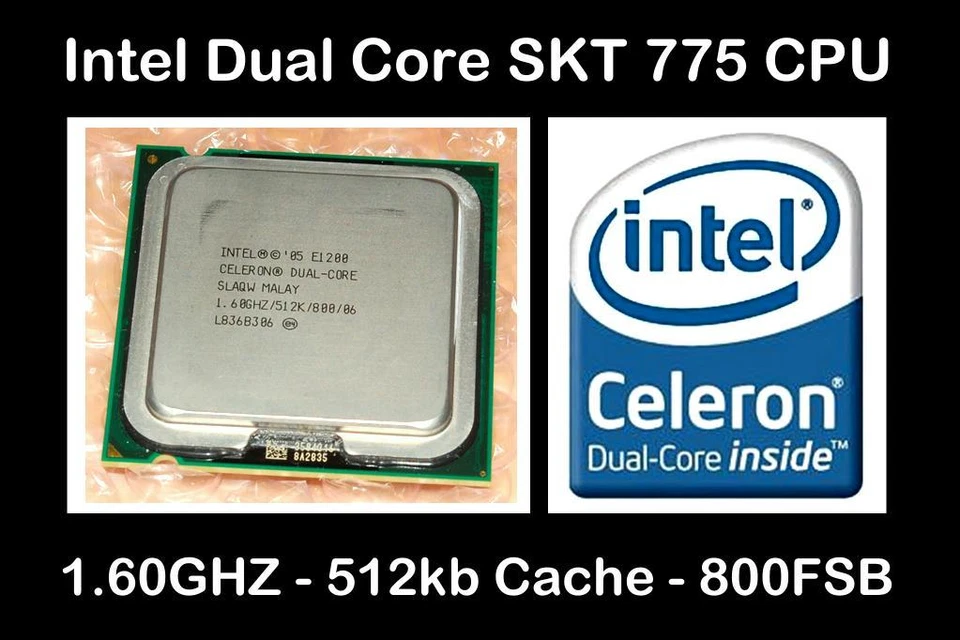 INTEL SLAQW Socket LGA 775 Dual-Core Processor 1.60GHZ / 800FSB / 512kb Cache - Image 1 of 1