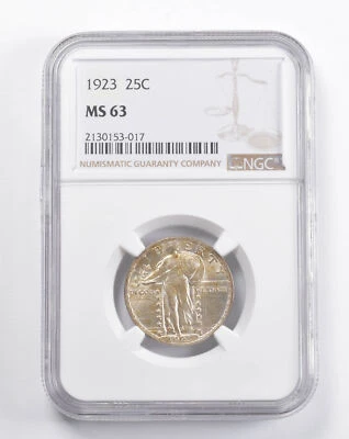 MS63 1923 Standing Liberty Quarter NGC *5685 - Image 1 of 3
