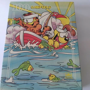 Complete Vintage (1978) Garfield Odie Sail Boat 100 Piece Jigsaw Golden Puzzle  - Picture 1 of 10