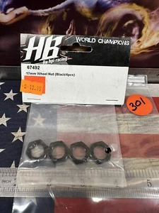 HOT BODIES/ HPI 17mm Wheel Nut: Black X 4pc. - Picture 1 of 4