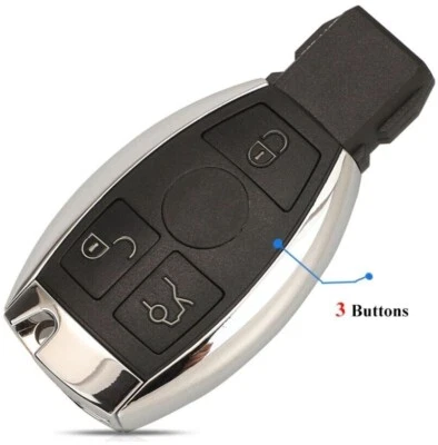 Quality 3 Button Remote Car Key Fob Case Shell Mercedes A B C E S Class LOGO - Image 1 of 4