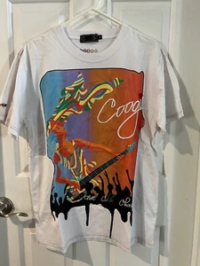 VINTAGE Coogi Tshirt Five Color Chords Embroidered Tee Sz XL Orange Guitar - Picture 1 of 9