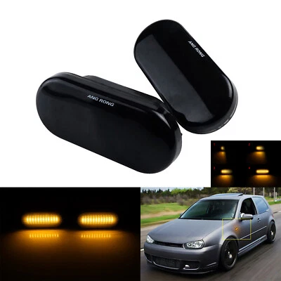 2x Seitenblinker Schwarz Für Seat Ibiza 6L,Toledo Leon Skoda Octavia VW Caddy - Bild 1 von 4