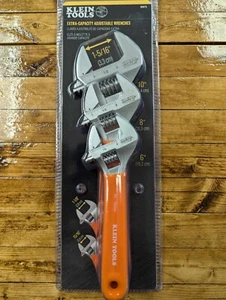 NEW - Klein Tools Extra-Capacity 10-in Adjustable Wrench Set (3-Piece) - Picture 1 of 2