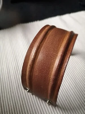 Armband Lederarmband Echtleder breit braun größenverstellbar - Bild 1 von 3