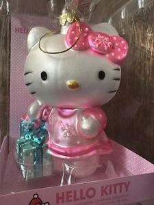 Sanrio Kurt S Adler Hello Kitty Hand Crafted Hanging Glass Christmas Ornament - Picture 1 of 12
