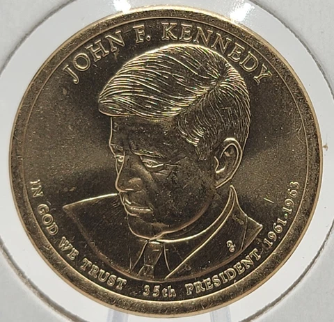 2015-P John F. Kennedy Presidential Dollar From Uncirculated Mint Roll Cover