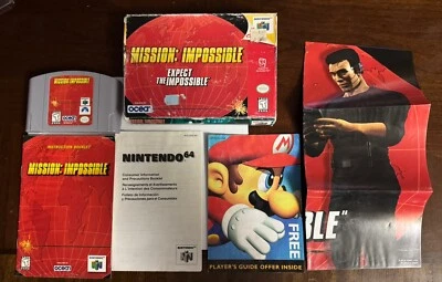 Mission: Impossible (Nintendo 64, 1998) CiB With Poster Complete Fair Condition - Image 1 of 4