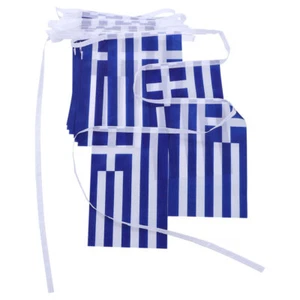 Square Fan Flag Greek Party Decorations Greece Mini Flags Banner - Picture 1 of 12