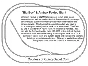 N Kato 3' x 4' Track Set for "Big Boy", Amtrak or Modern Locos Power Included - Picture 1 of 2
