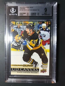 2018-19 Upper Deck Young Guns Zach Aston-Reese Canvas Rookie BGS 9 - Picture 1 of 2