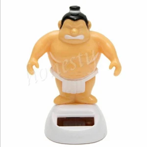 Sumo Wrestler Solar Powered Dancing Bobble Toy Home Desk Car Ornament Xmas Gift - Picture 1 of 5