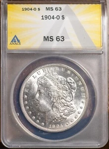1904-O Silver $1 Morgan MS 63 ANACS # 7539844 + Bonus - Picture 1 of 2