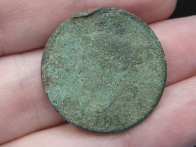 1819 Matron Head Large Cent Penny- Large Date, Crusty, Shipwreck Effect - Image 1 of 4