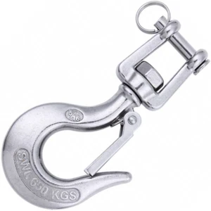 304 Stainless Steel Clevis Slip Hook with Safety Latch American Type Jaw & Eye S - Picture 1 of 12