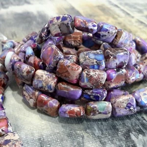 Natural Imperial Jasper,Rectangle, 10-11x8-9x4-5mm, Indigo, Approx 40pce. - Imagen 1 de 3