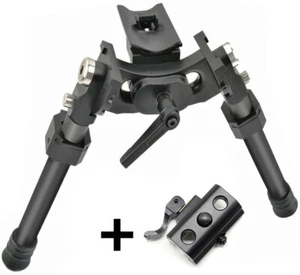 V10 Carbon Fiber Swivel Bipod Adjustable for Long Range and 20mm QD Adapter - Picture 1 of 11