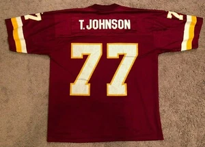 Rare Vtg Adidas TRE' JOHNSON #77 Washington Redskins Jersey Mens Medium Tre - Picture 1 of 12