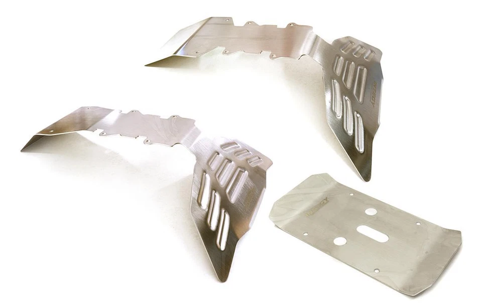 Stainless Steel (Raw) Skid Plate Kit for Traxxas 1/10 E-Maxx - Image 1 of 1