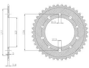 SUNSTAR 5-3485-41 REAR SPROCKET 520 41T ERG HONDA NC 750 S ABS 2020 - Foto 1 di 1