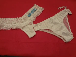 Victorias Secret Bridal Set 2 PAIR Panty Bling LARGE/OS Set NWT - BR17 - Picture 1 of 2