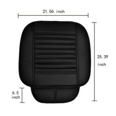 Car 1Pc PU Leather Seat Cushion Breathable Soft Pad Cover Bamboo Charcoal Mat - Image 1 of 4