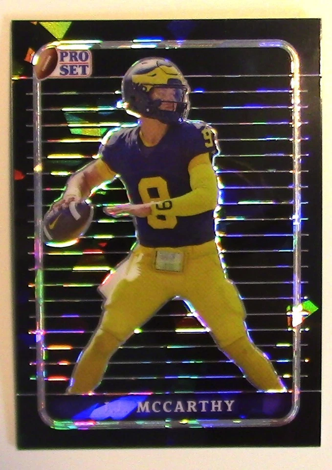 #1140 JJ McCarthy 2023 Leaf Pro Set Metal #20 Black Ice Crystals 1/4 Pre-RC - Image 1 of 2