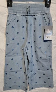 Girl’s Disney Chambray Pants Minnie Mouse Embroidered Elastic Waist Size 4 - Picture 1 of 4