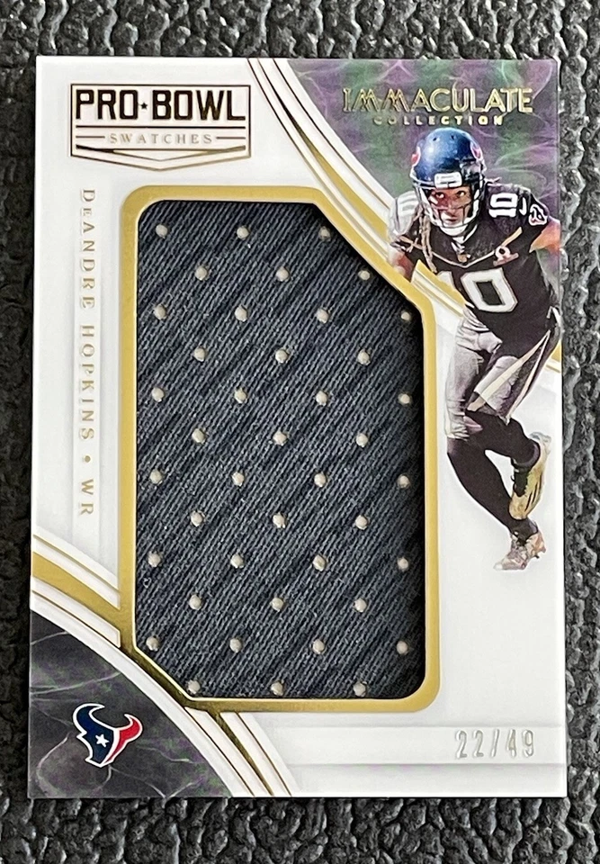 🔥DEANDRE HOPKINS 2016 IMMACULATE USED JUMBO PRO BOWL JERSEY PATCH #'D /49!🔥 - Image 1 of 2