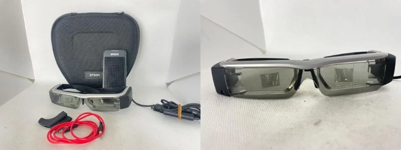 Epson Moverio BT-200AV Smart Glasses with Case, Remote, and Accessories F/S - Image 1 of 4