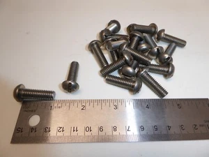 5/16-18 x 1 Round Head Slotted Machine Screw SS 18-8 VINTAGE USA Made Qty 20 - Picture 1 of 3