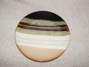 Set Of 2 Home Trends Jazz Salad Plates Earth Tones 7 1/2" Brown Green White - Picture 1 of 2