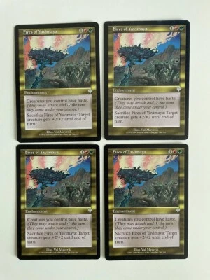 MTG 4X INVASION FIRES OF YAVIMAYA NM MAGIC THE GATHERING UNCOMMON ENCHANTMENT - Image 1 of 4