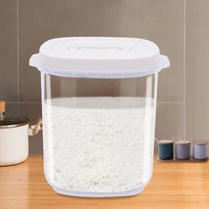 20lbs Airtight Rice Bucket Canister Dry Food Storage Containers w/ Measuring Cup - Picture 1 of 17