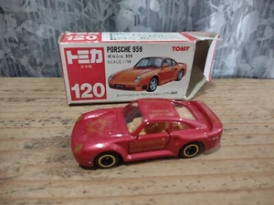 Vintage Tomica #120 Porsche 959 Red Sherriffs Mini Cars Mint w/ Box Japan (c1) - Picture 1 of 4