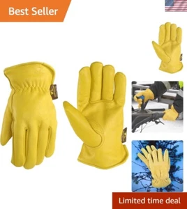 Guantes de trabajo de invierno de piel de ciervo para hombre, aislamiento aislante de 100 gramos, línea polar... - Imagen 1 de 6