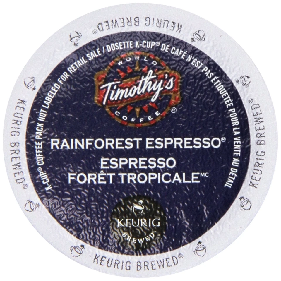 Timothy's World Coffee Rainforest Espresso K-Cup 48 count - Image 1 of 4