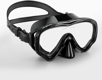 Gafas de natación para adultos con cubierta para nariz - Vista ancha de 180°, máscara de buceo sin fugas Foto 1 de 4