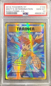 [PSA 10] Pokemon Misty’s Determination #108/108 - XY Evolutions 💎 - Picture 1 of 3