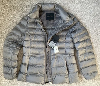 Massimo Dutti Daunenjacke Grau Titan Gr. M Neu mit Etikett Steppjacke - Bild 1 von 4