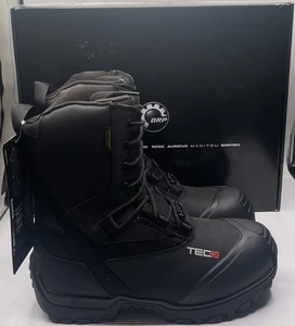 Ski Doo TEC+ Snowmobile Boots Men's Size 11 4442532890 Black Lined - Picture 1 of 9