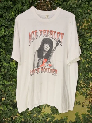 Camicia stile vintage Ace Frehley Rock Soldier unisex concerto S-5XL ristampa TU595 - Immagine 1 di 4
