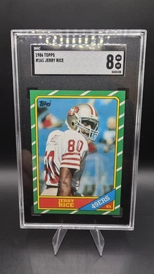 Jerry Rice 1986 Topps #161 SGC 8 Foto 1 de 2