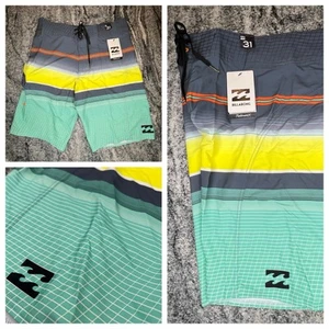 Pantalones Cortos de Tabla Billabong Para Hombre Talla 31 Todo el Día Rayas Surf Natación ELASTIZADOS NUEVOS COMO NUEVOS - Imagen 1 de 8