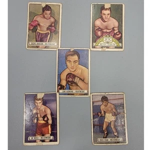 Vintage 1951 Topps Ringside Boxing Trading Card Lot of 5 Cards - Picture 1 of 7