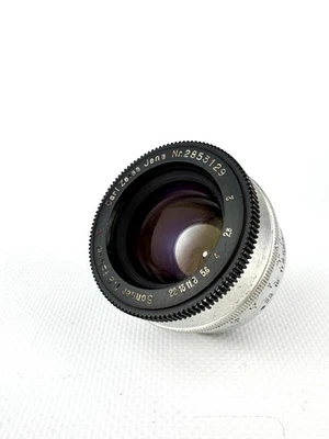 Lens Carl Zeiss Jena Sonnar 5cm  f/2  RED T Mount M39/L39 - Image 1 of 4