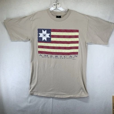 Camiseta De Colección Años 90 Celebración De Edredones Americanos Adulto Med Beige Hecha en EE. UU. Foto 1 de 4