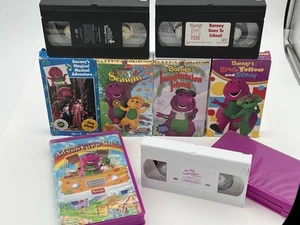Lot Of 8 Barney & Friends VHS Bebop School Rhymes Sing Santa ABC Bus Sharing - Picture 1 of 11