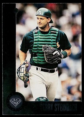 1996 Leaf #160 Terry Steinbach Oakland Athletics - Image 1 of 2